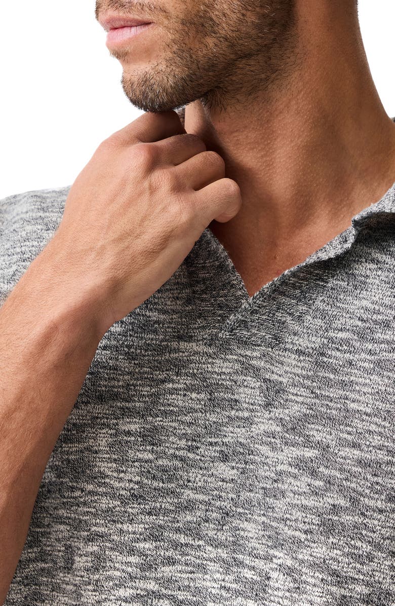 Rodd & Gunn Poison Bay Linen & Cotton Slub Polo, Alternate, color, Black Pearl