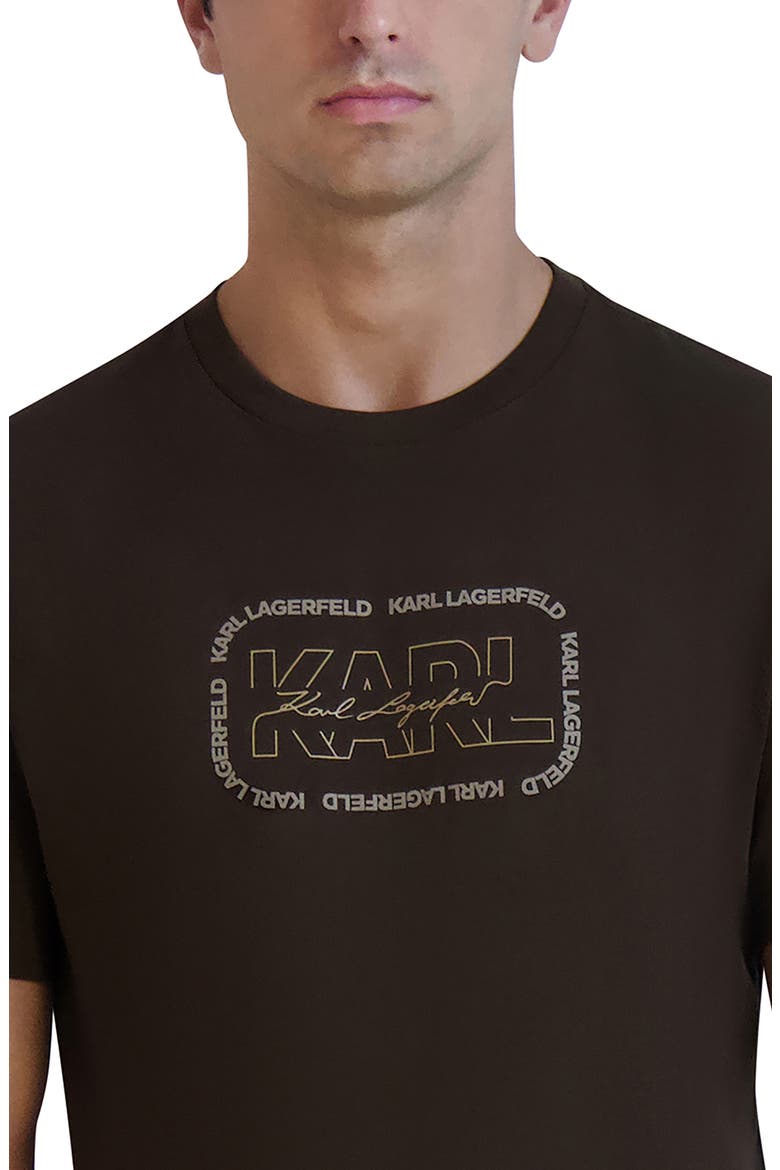 Outline Square Logo Graphic Print T-Shirt, Alternate, color, DEMITASSE