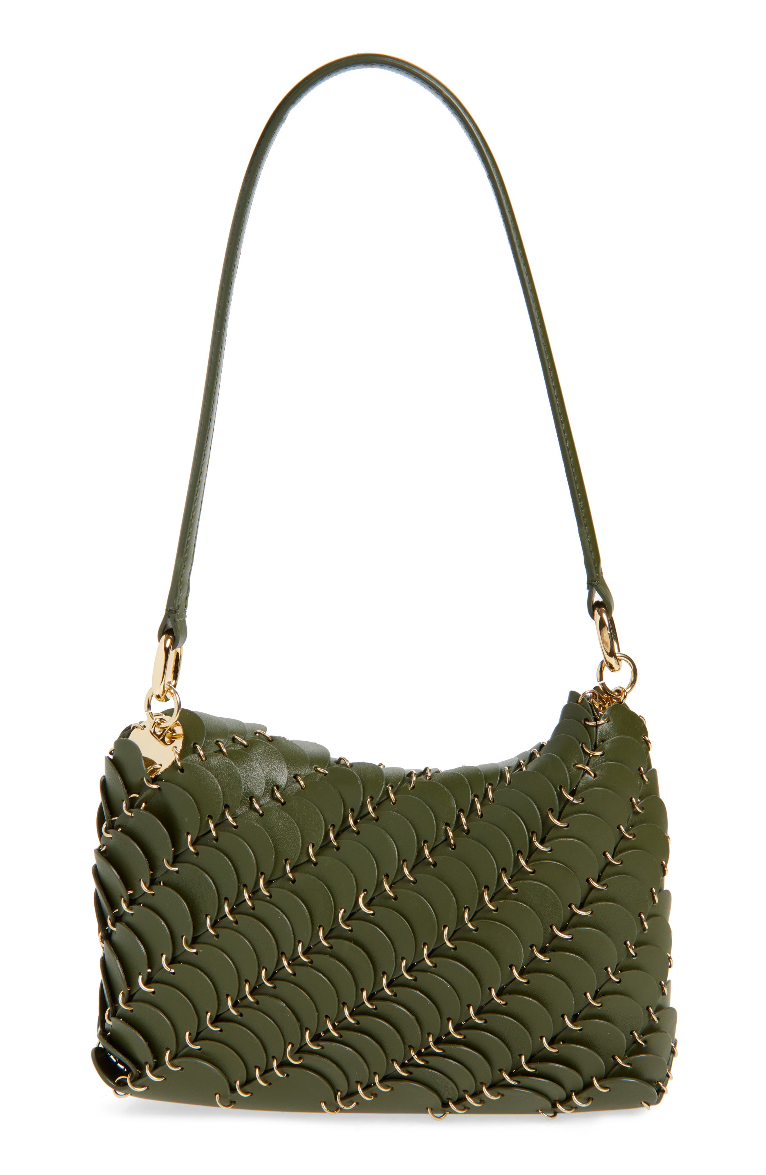 Rabanne Paco Leather Hobo Bag, Alternate, color, 