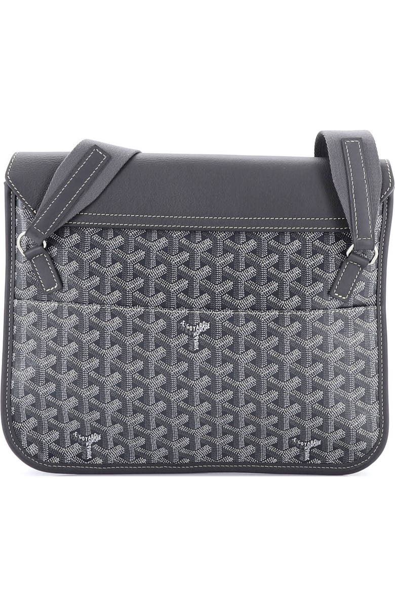 Pre-Owned Goyard Coursier Messenger Bag Coated Canvas and Leather, Alternate, color, Gray