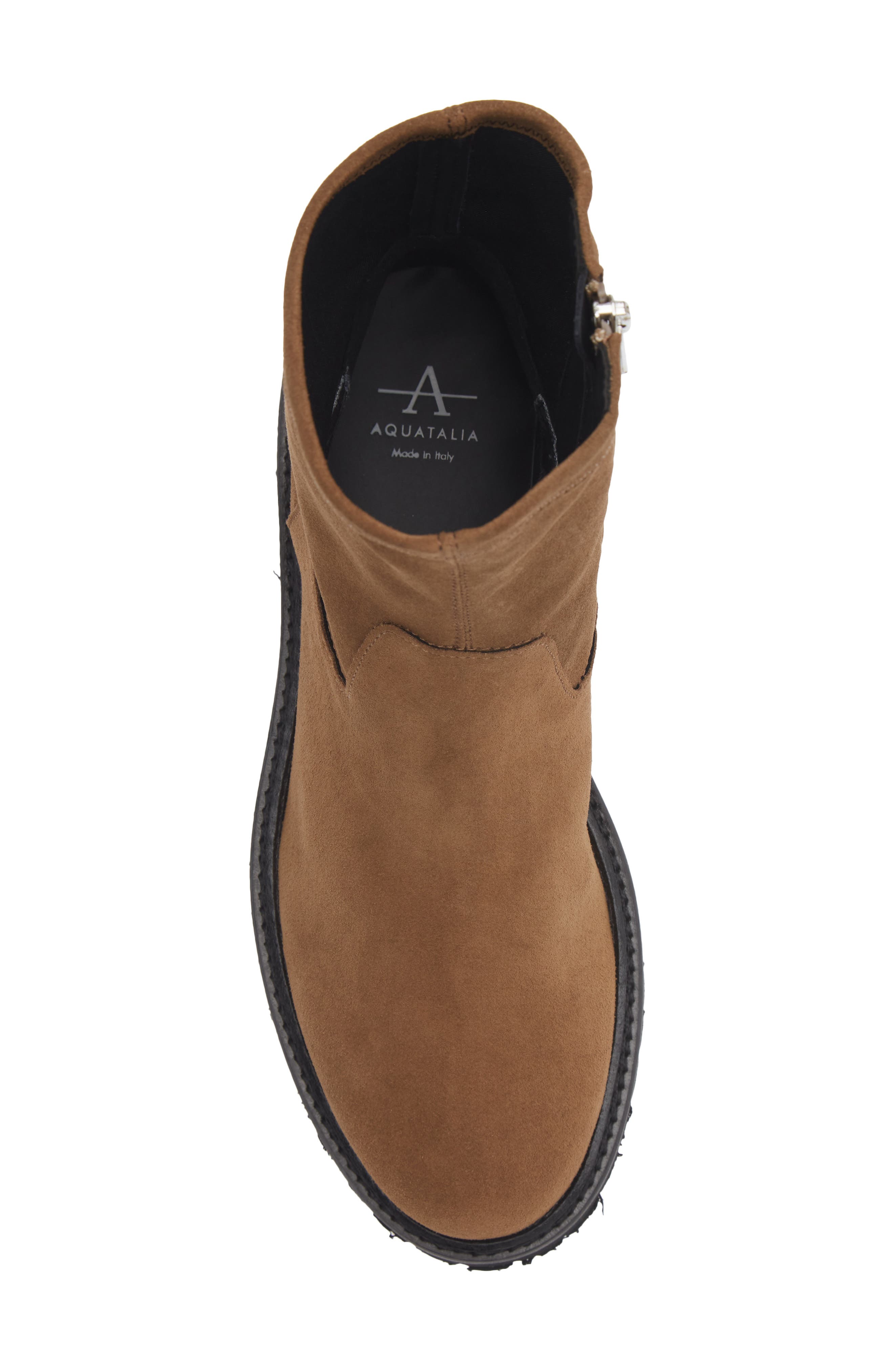 Maryann Water Resistant Leather Boot, Alternate, color, CHAMPAGNE SUEDE