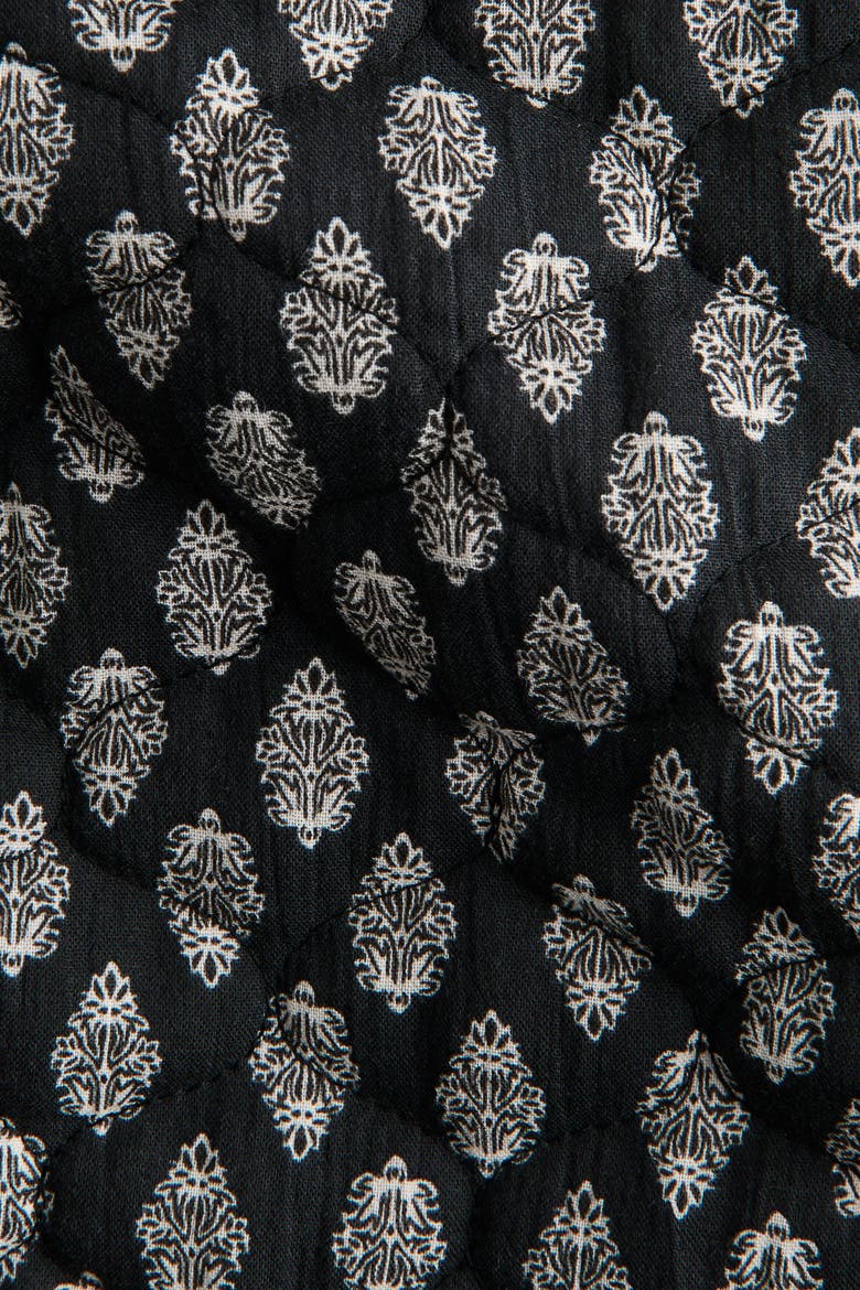 Quilted Cotton Jacket, Alternate, color, Dark gray/patterned