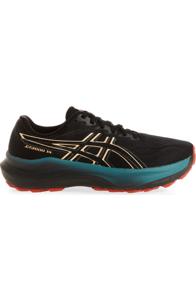 ASICS<sup>®</sup> GT-2000 14 GTX Gore-Tex<sup>®</sup> Waterproof Running Shoe, Alternate, color, Black/ Apricot Crush