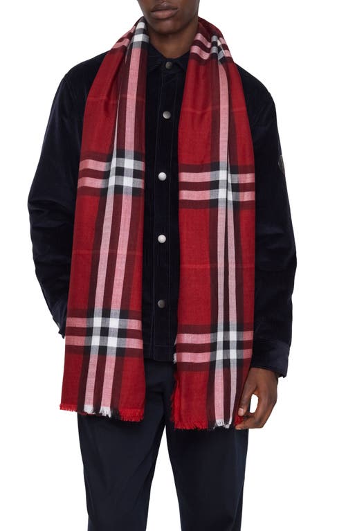 Burberry Wide Check Wool Scarf In Multi