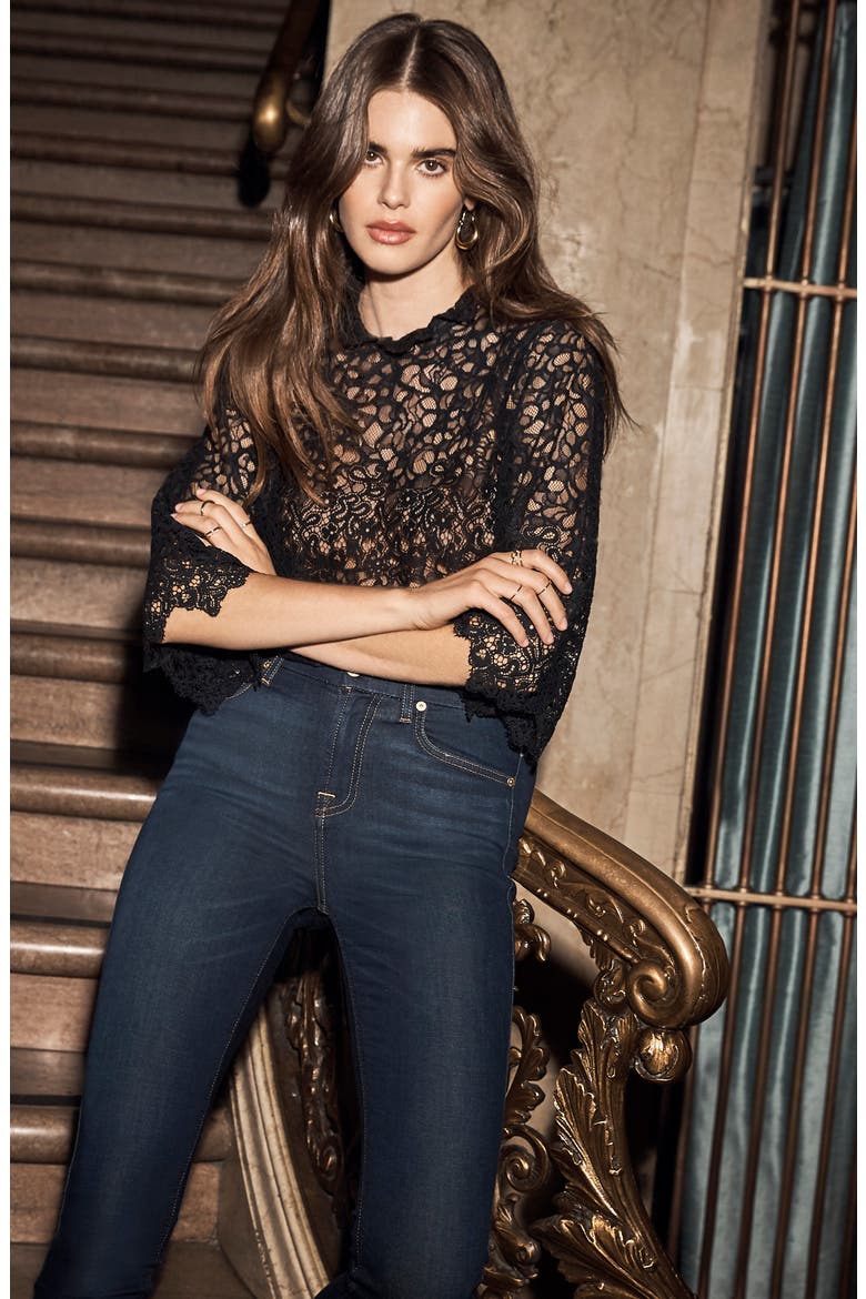 Slim Illusion High Waist Ankle Skinny Jeans, Alternate, color, SLIM ILLUSION TRIED AND TRUE