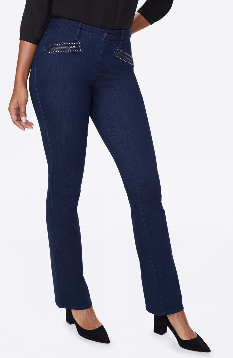 NYDJ Barbara High Waist Hip Zip Bootcut Jeans, Alternate, color,