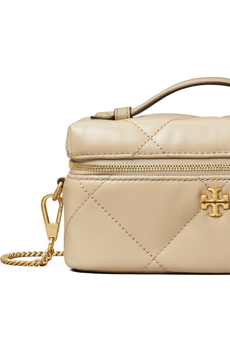 Tory Burch Kira East/West Vanity Case, Alternate, color, Light Stone