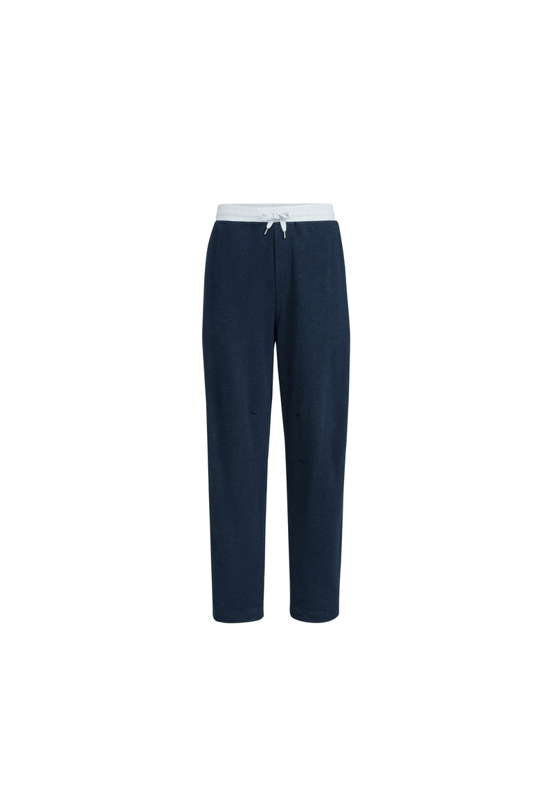French terry trousers, Alternate, color, Navy Blue