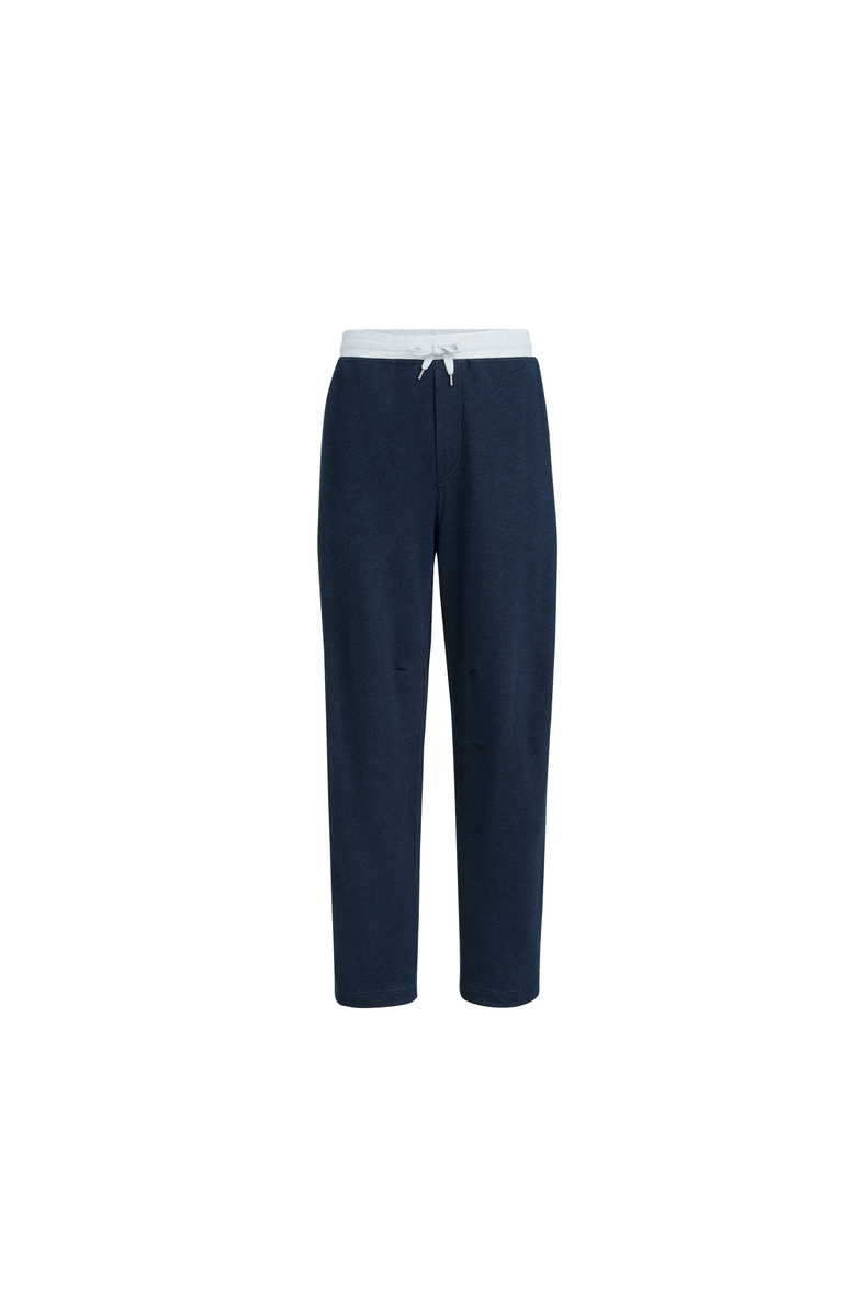 Brunello Cucinelli French terry trousers, Alternate, color, Navy Blue