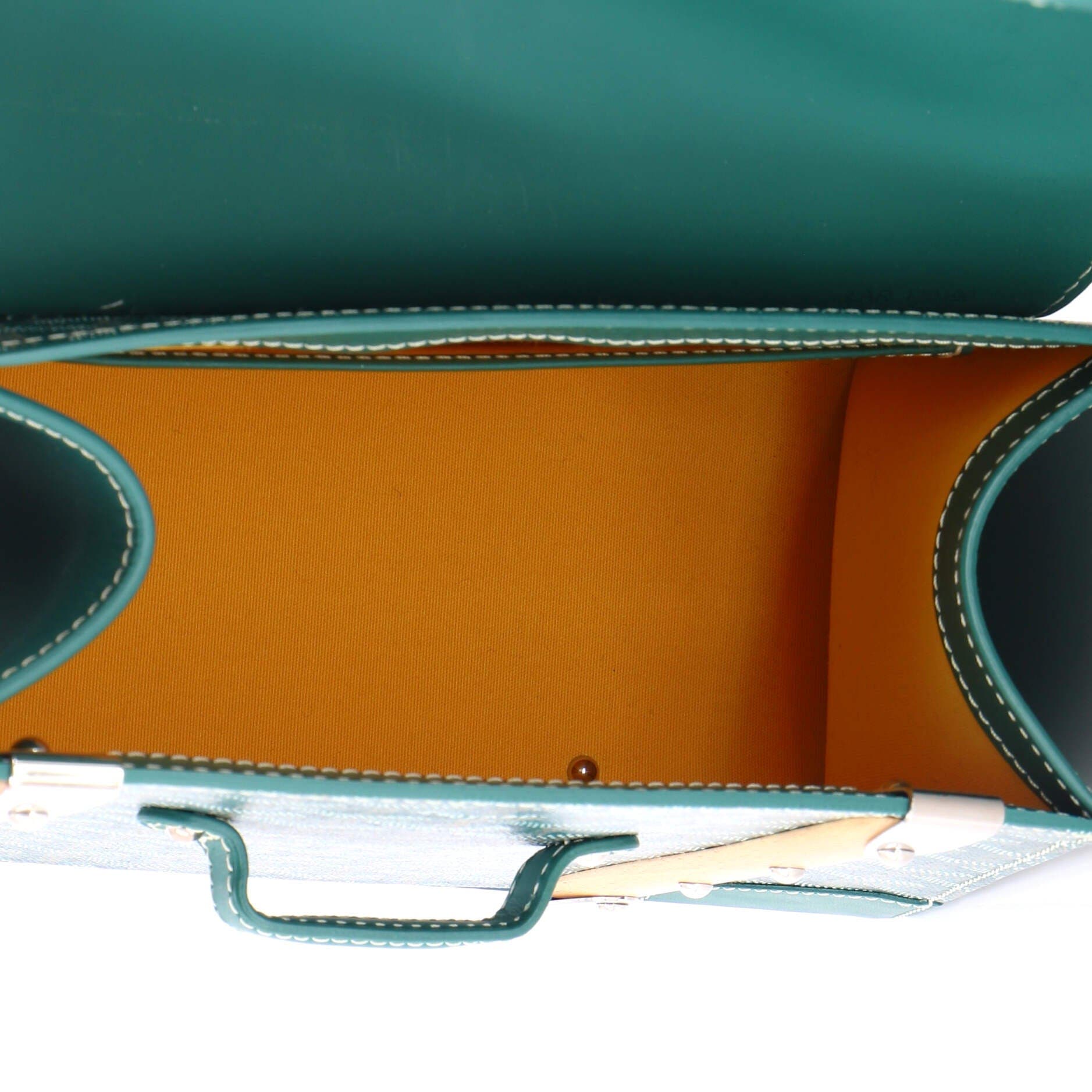 Saigon Top Handle Bag Coated Canvas with Leather PM, Alternate, color, Green
