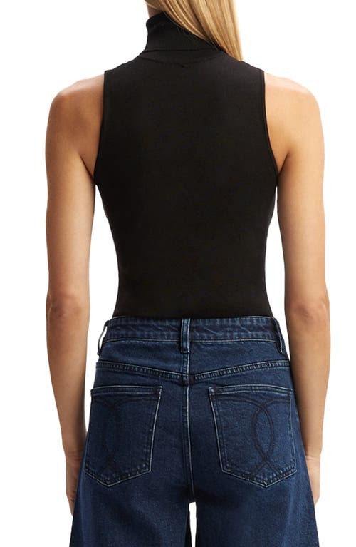 Bardot Turtleneck Sleeveless Bodysuit In Black