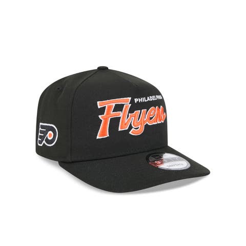 Men's New Era Black Philadelphia Flyers Script A-Frame 9FIFTY Snapback Hat