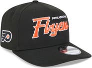 New Era Men's New Era Black Philadelphia Flyers Script A-Frame 9FIFTY Snapback Hat