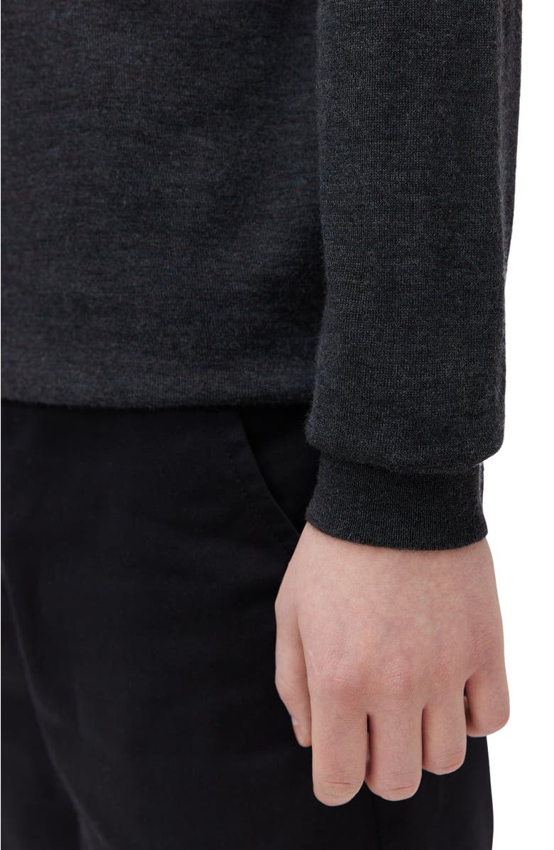 GOBI Mongolian Cashmere Men's Cashmere Silk Polo, Alternate, color, Charcoal