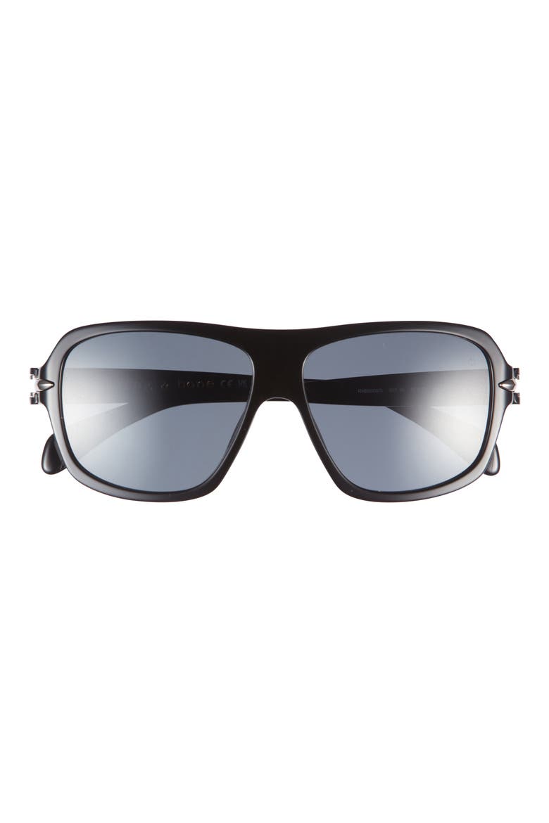 57mm Shield Sunglasses, Main, color, BLACK