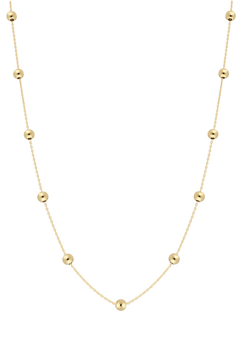 Mykonos 14K Gold Bead Station Necklace (Nordstrom Exclusive), Main, color, 14K YELLOW GOLD