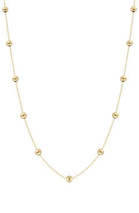 Mykonos 14K Gold Bead Station Necklace (Nordstrom Exclusive)