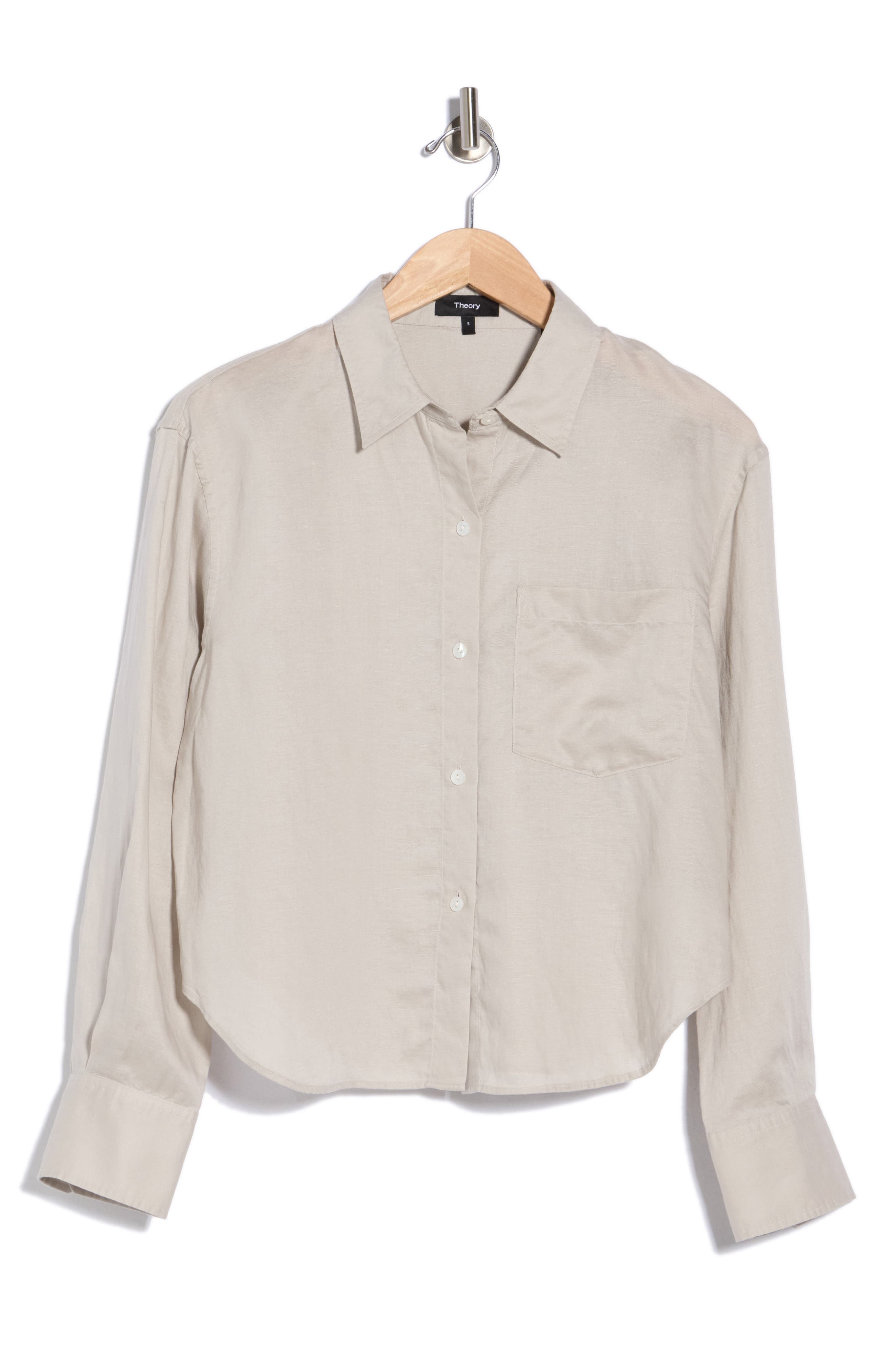 Linen Blend Boyfriend Shirt