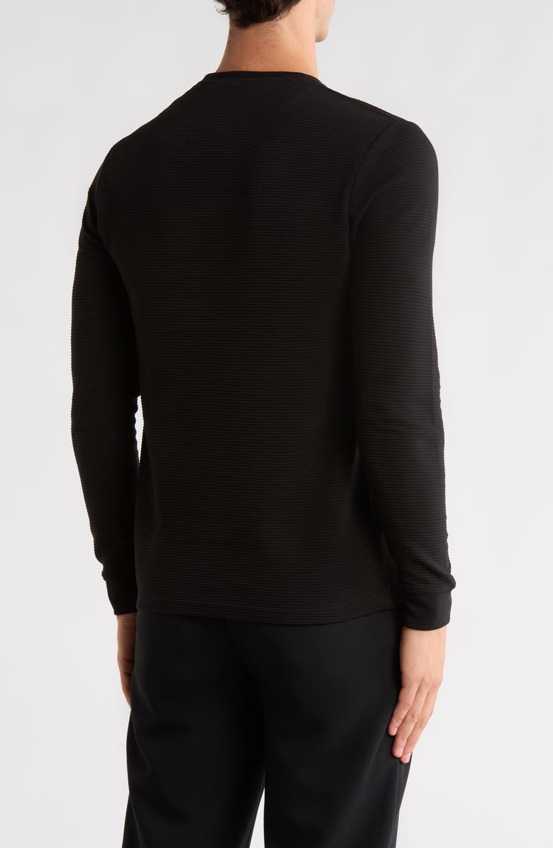 DENIM AND FLOWER Crew Neck Cotton Blend Sweatshirt, Alternate, color, Black