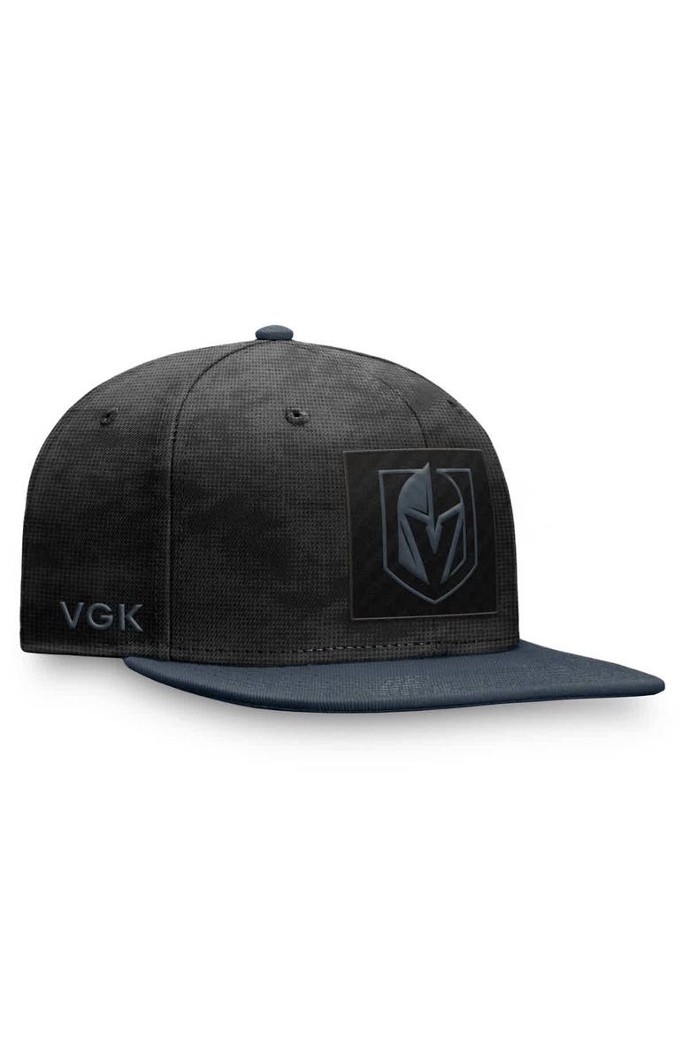 FANATICS Men's Fanatics  Black/Charcoal Vegas Golden Knights Authentic Pro Rink Snapback Hat, Alternate, color, 