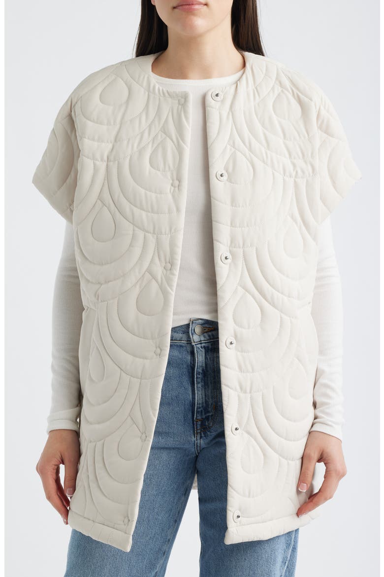 Blossom Short Sleeve Quilted Cape, Main, color, KIT