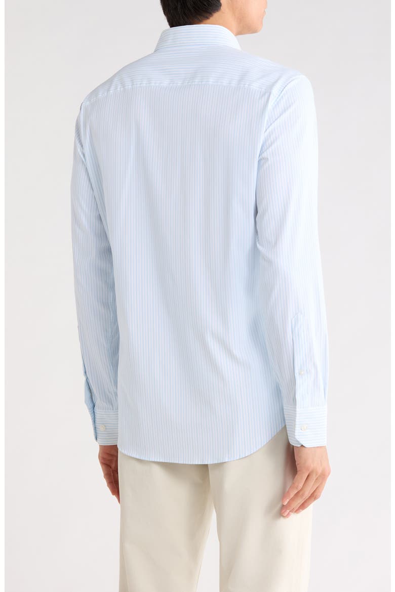 Slim Fit Long Sleeve Button-Up Shirt, Alternate, color, LIGHT BLUE DUNDAS STRIPE