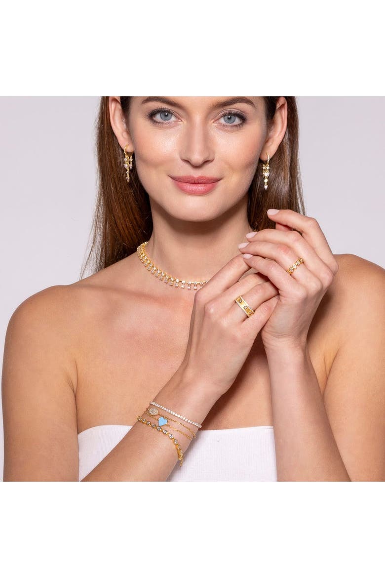 Byzantine Diamond Crystalline Band, Alternate, color, Platinum