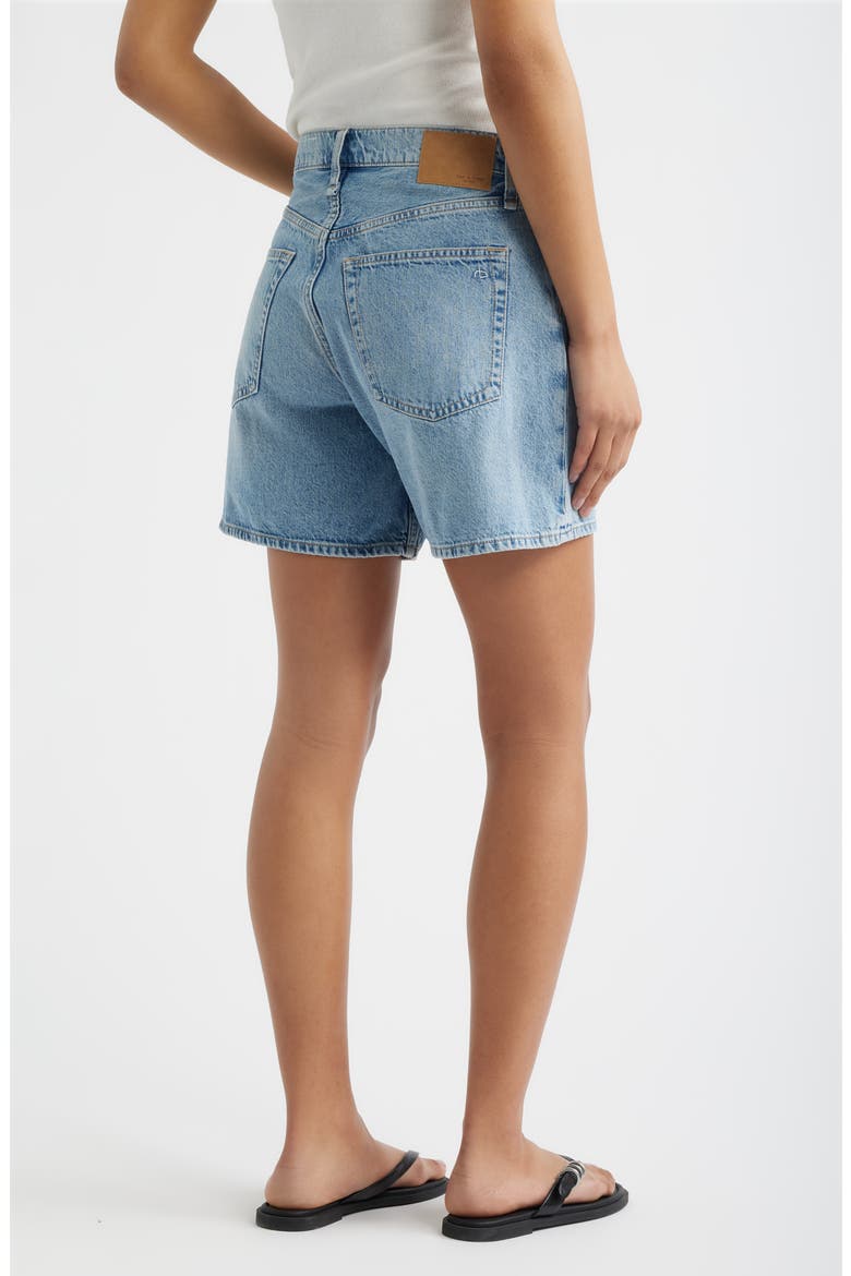 Kaia High Waist Relaxed Fit Denim Shorts, Alternate, color, SUNRISE