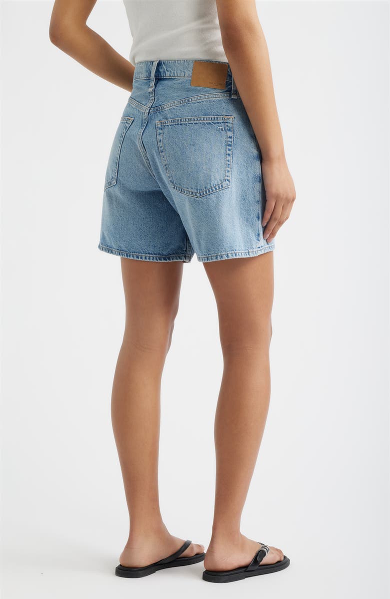 rag & bone Kaia High Waist Relaxed Fit Denim Shorts, Alternate, color, Sunrise