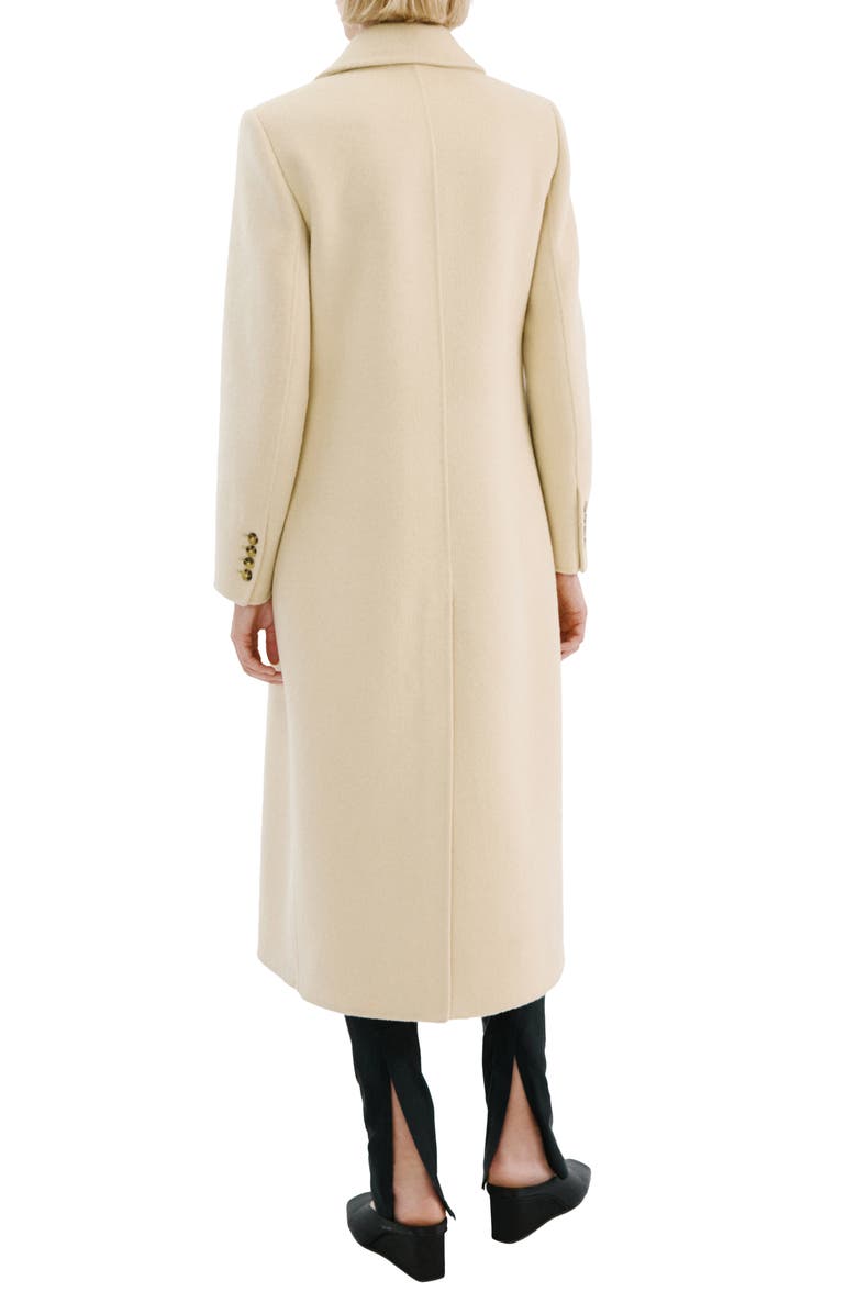 MANGO Wool Blend Coat, Alternate, color, Vanilla