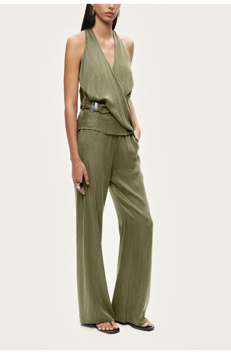 Nocturne Relaxed Straight-Leg Pants, Alternate, color, Khaki