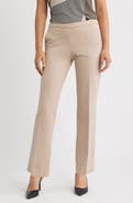 Anne Klein High Waist Pull-On Straight Leg Pants