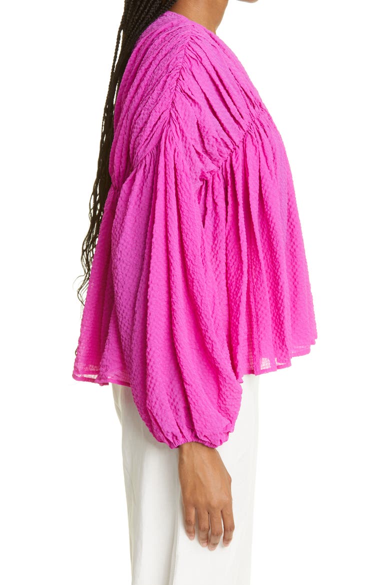 Maelys Gathered Top, Alternate, color, FLAMINGO