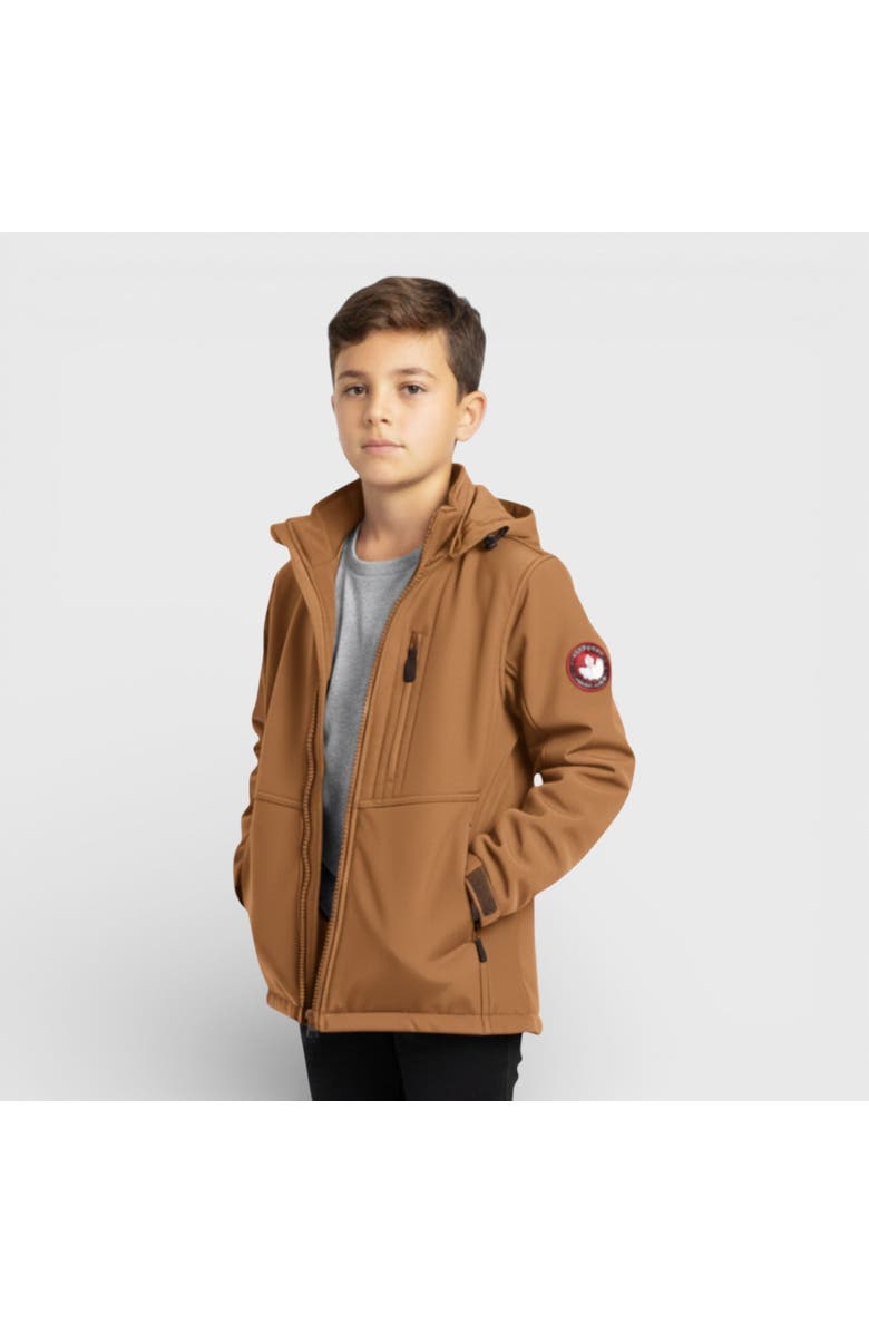 CANADA WEATHER GEAR Boys
  Softshell Hooded Jacket, Main, color, Oak