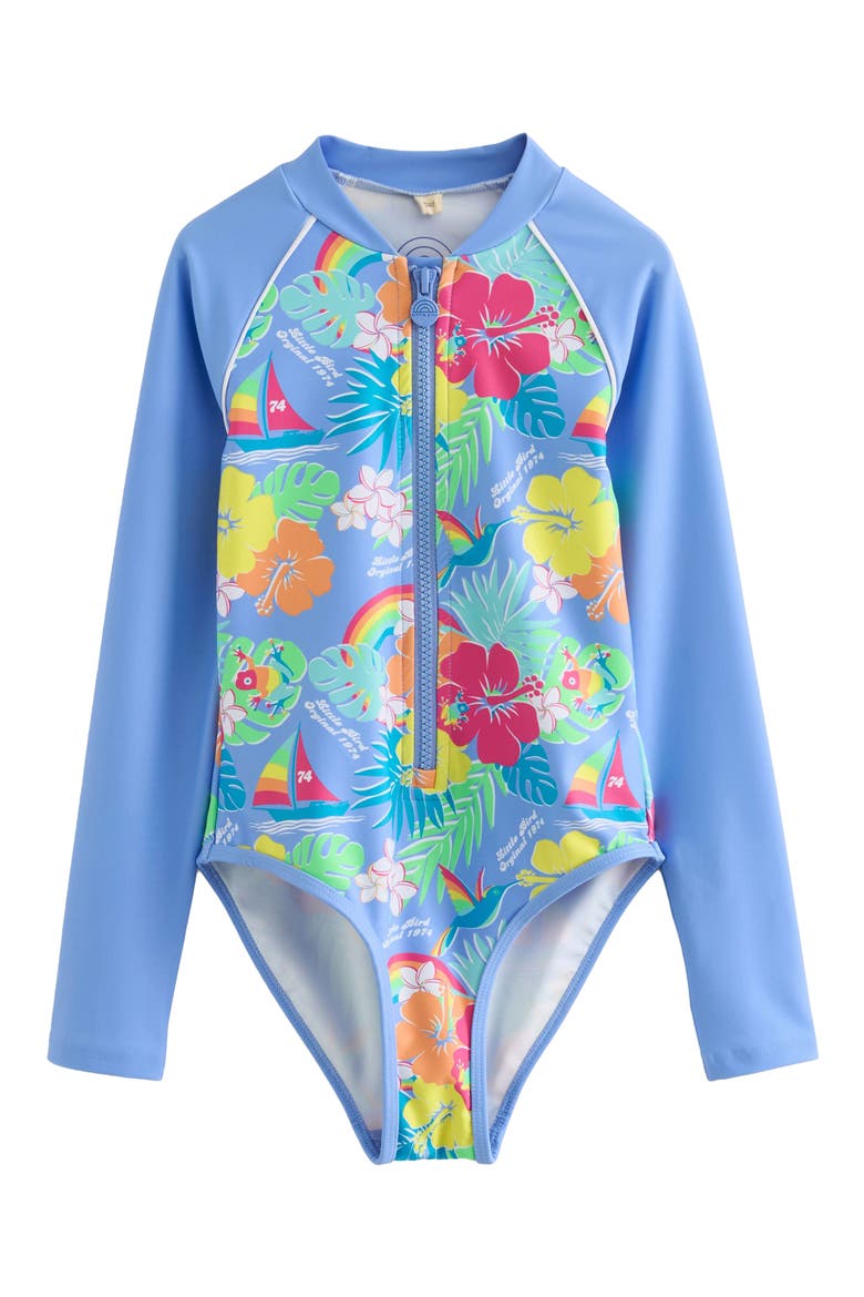 Long Sleeve Rashguard Swimsuit, Main, color, PURPLE