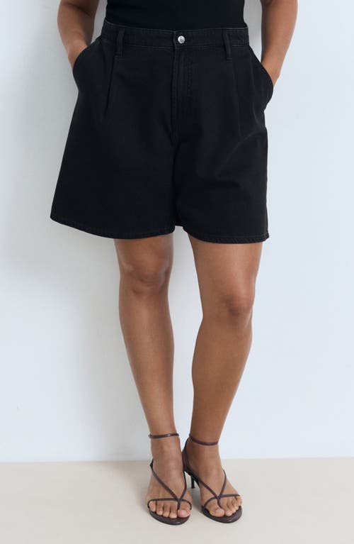 Mango Dart Bermuda Shorts In Black