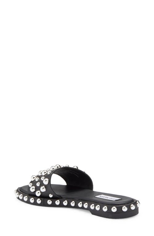 Steve Madden Rubee Stud Slide Sandal In Black