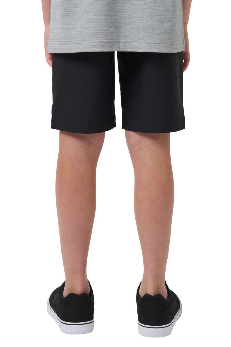 Kids' Wanderlust Flat Front Stretch Shorts, Alternate, color, BLACK
