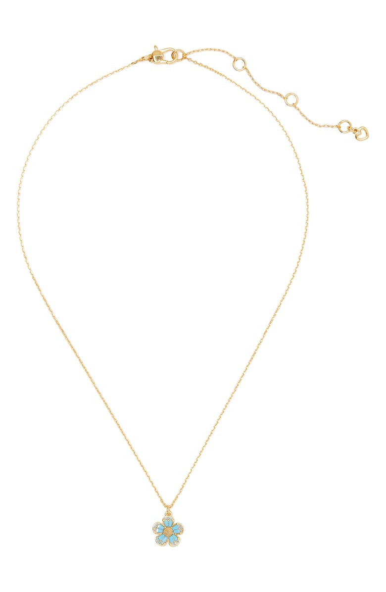 Kate Spade New York fleurette cubic zirconia pendant necklace, Alternate, color, 