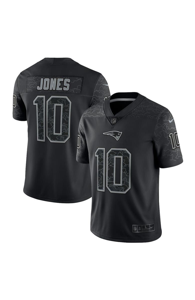 Nike Men's Nike Mac Jones Black New England Patriots RFLCTV Limited Jersey, Main, color, 