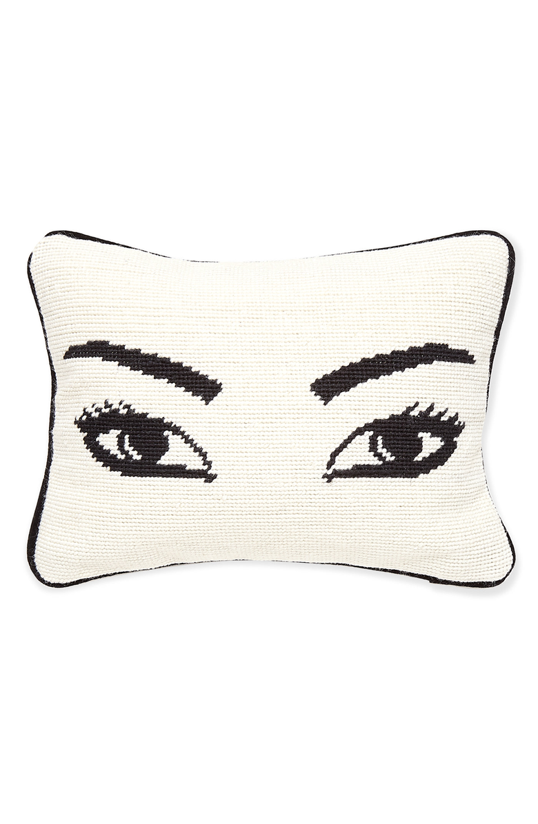 Jonathan Adler Eyes Needlepoint Throw Pillow, Main, color, 