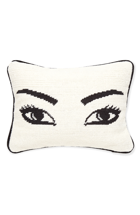 Eyes Needlepoint Throw Pillow