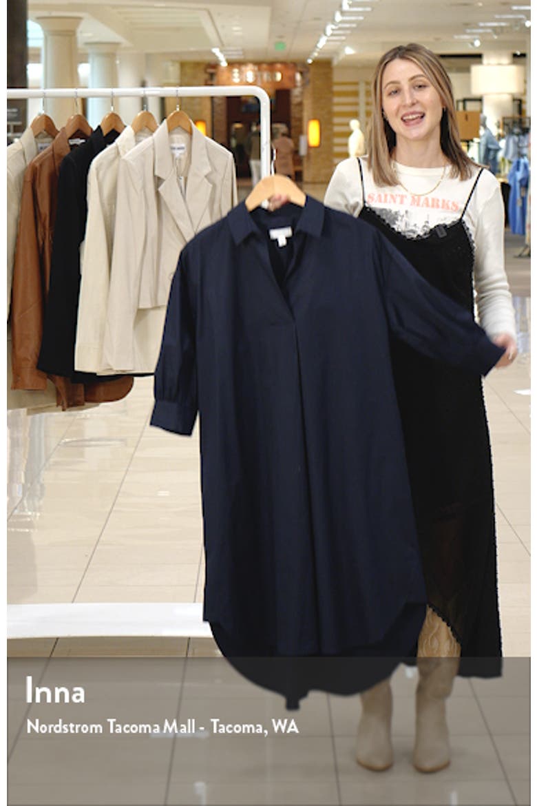 Oversize Three-Quarter Sleeve Shirtdress video