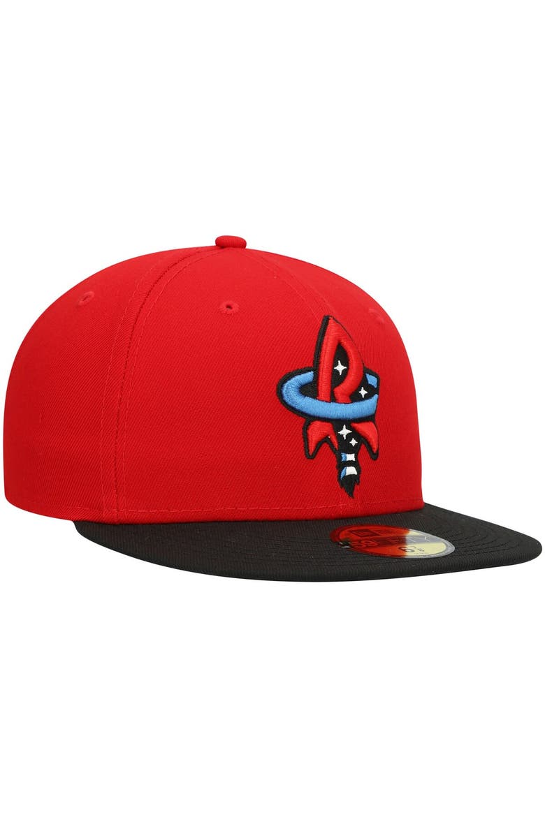 Men's New Era Red Rocket City Trash Pandas Authentic Collection Team Alternate 59FIFTY Fitted Hat, Alternate, color, Red