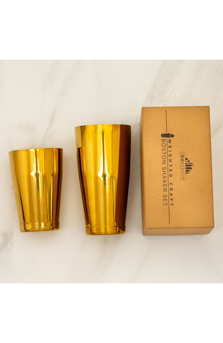 A Bar Above Gold Boston Cocktail Shaker Set, Weighted, Alternate, color, Gold