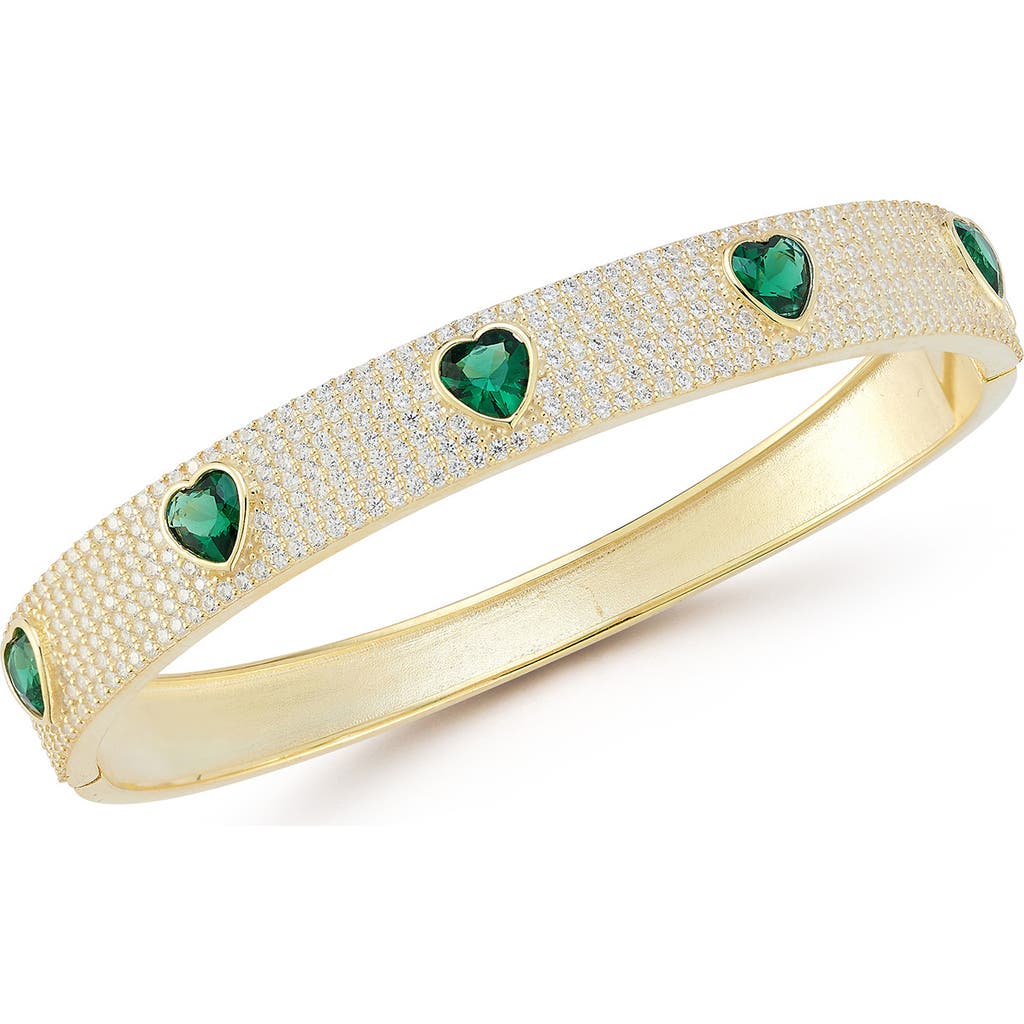 Sphera Milano Heart Pave Bangle In Gold