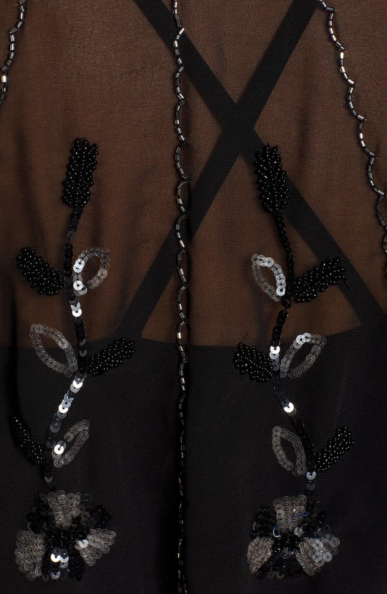 Echo Scallop Beaded Capelet, Alternate, color, 