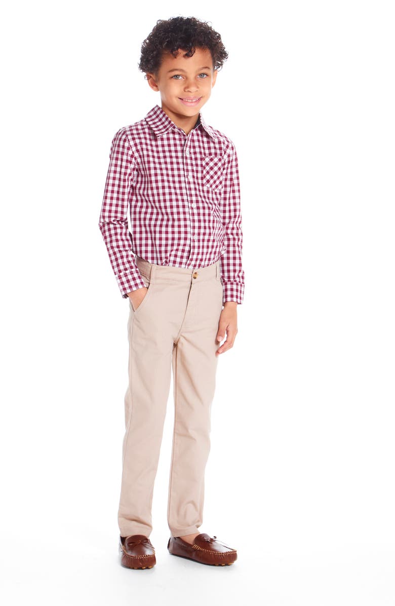 Andy & Evan Kids' Stretch Twill Pants, Alternate, color, Beige