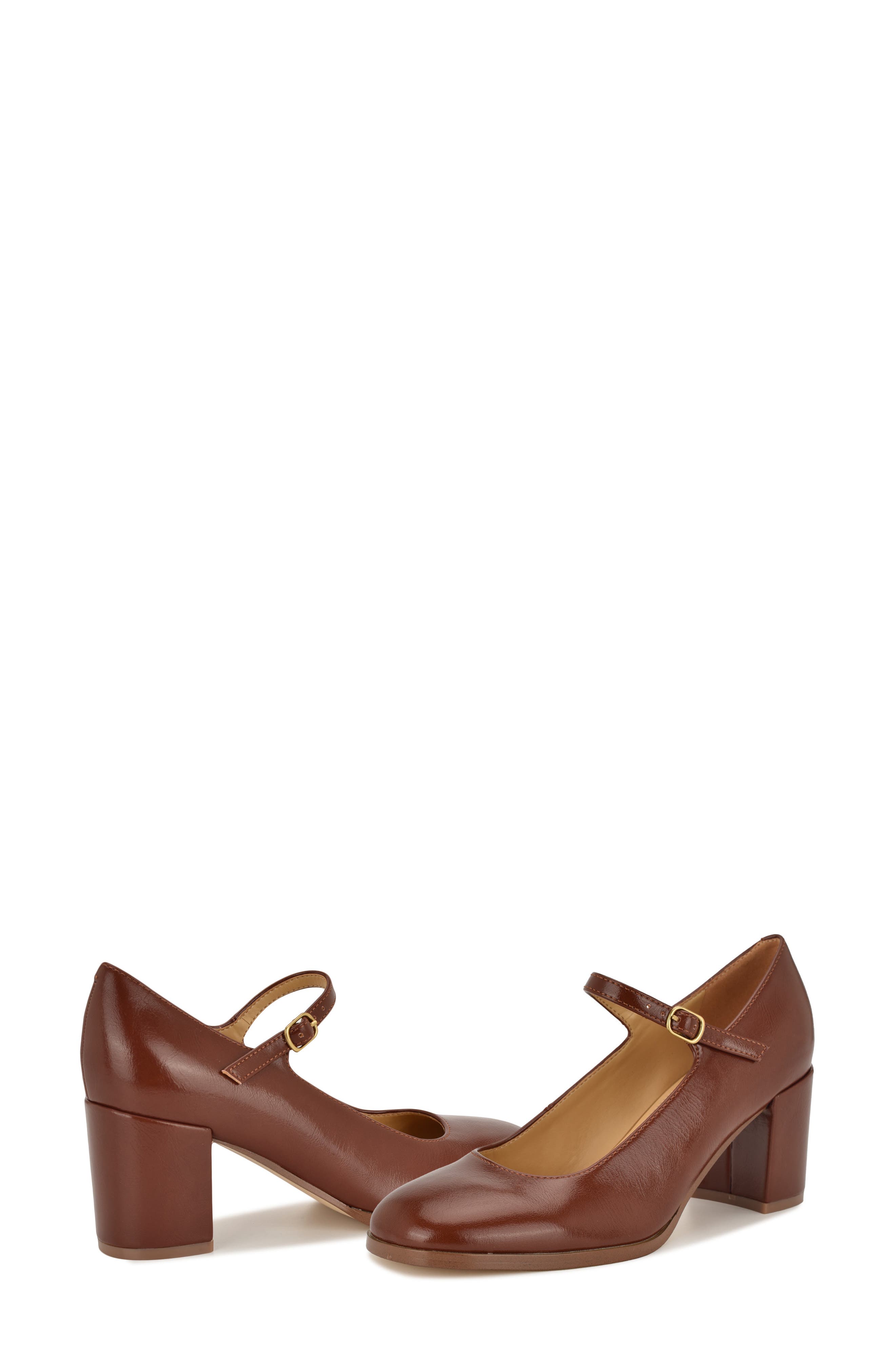 Nine West Mary Jane Pump, Alternate, color, Brown Patent
