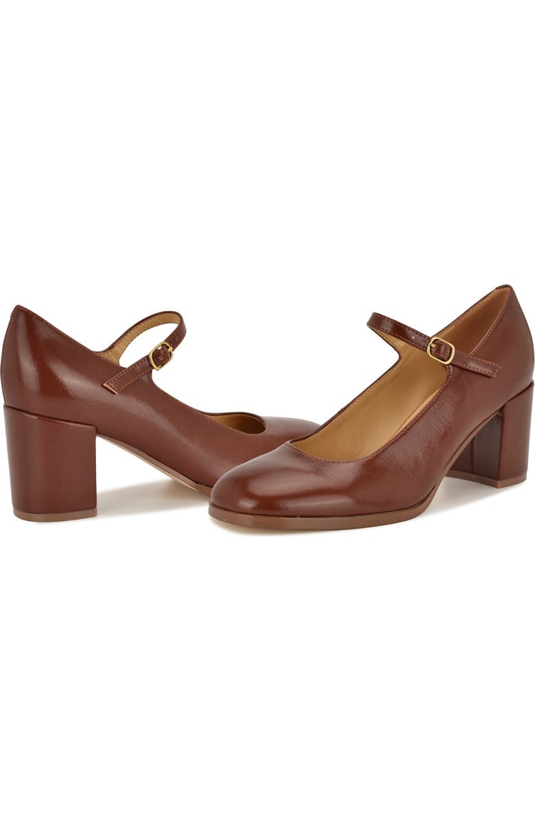 Nine West Mary Jane Pump, Alternate, color, Brown Patent
